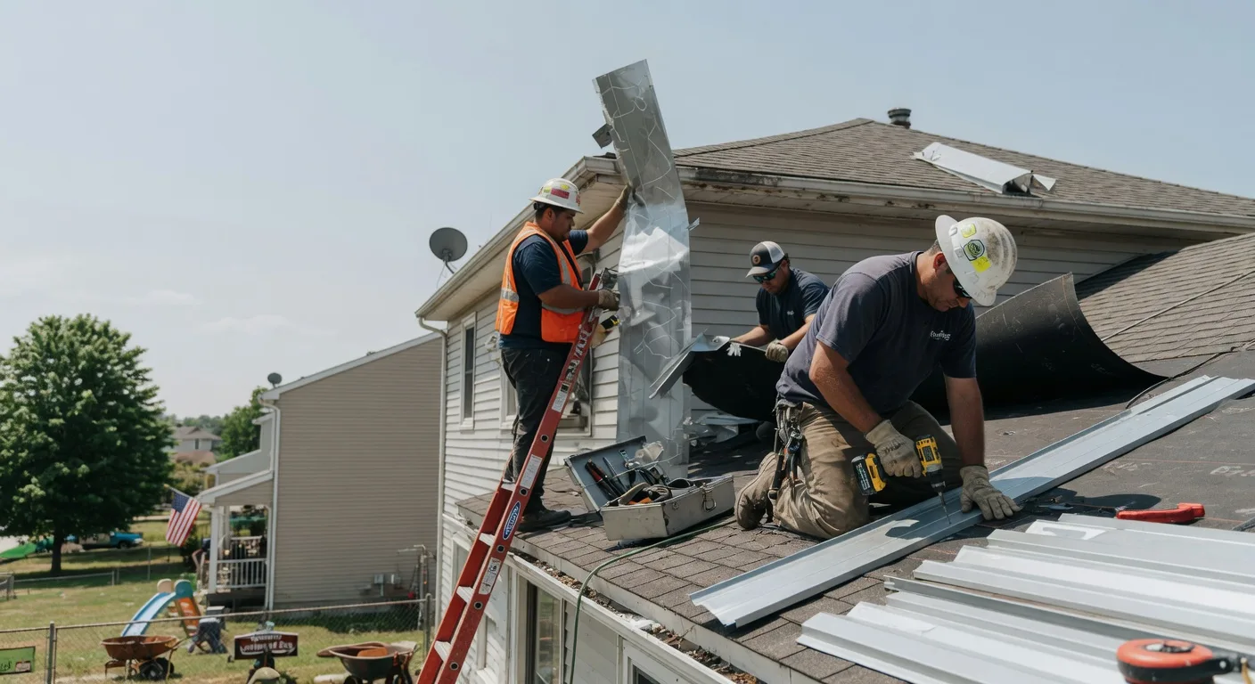 Storm Damage Metal Roof Repair in Irasburg, VT